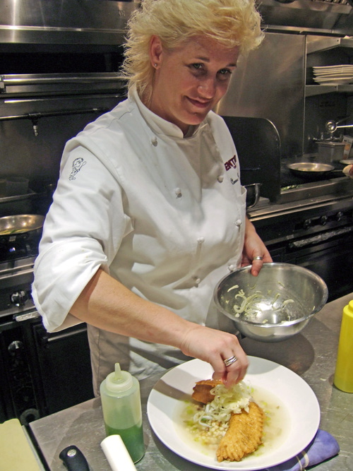 Centro Chef Anne Burrell brings Iron Chef cred to Centro Vinoteca's kitchen.  